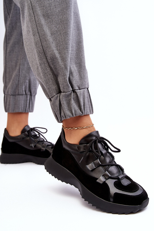 Жіноче шкіряне спортивне взуття M01/2 Zazoo Black