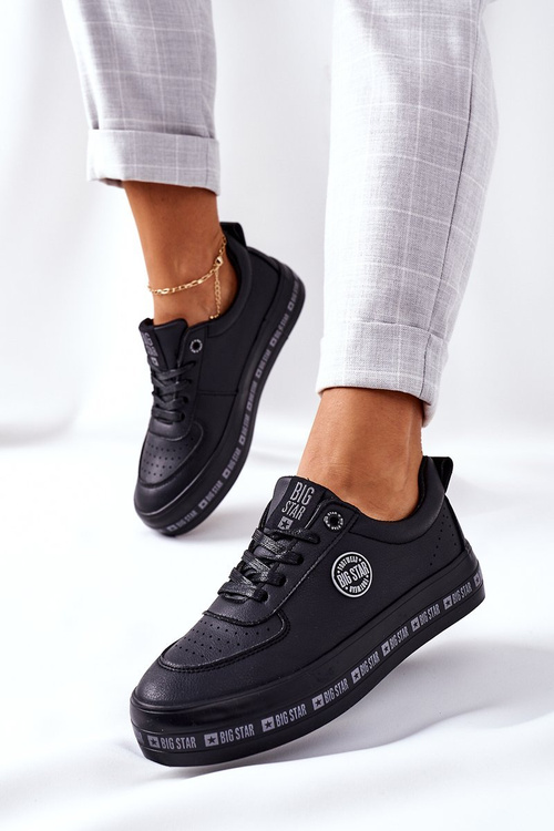 Шкіряні кросівки на платформі BIG STAR II274074 Чорні
