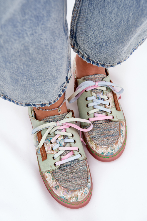 Шкіряні Жіночі Черевики Maciejka 06791-09 Світло-зелені