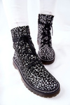 Ботильйони жіночі Maciejka чорно-білі 01609-48
