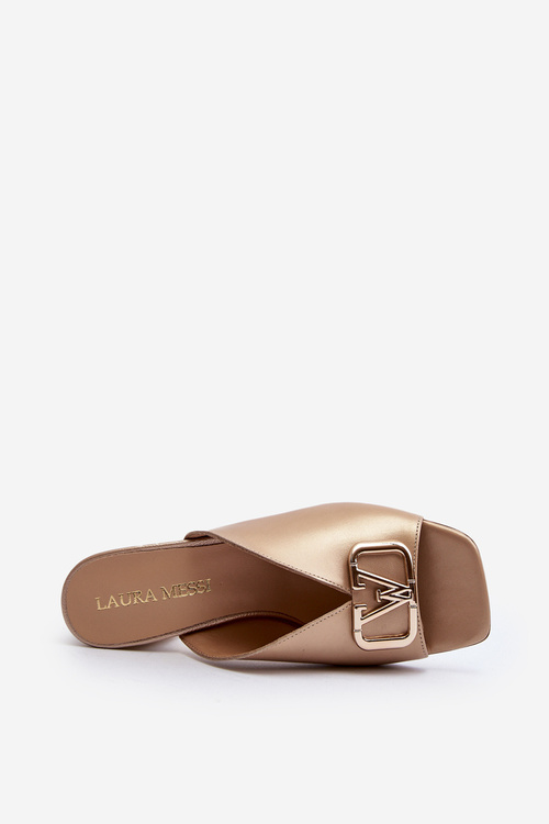 Елегантні жіночі босоніжки на високих підборах Laura Messi 2771 Gold