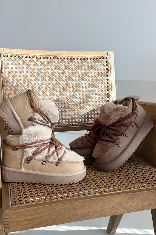 Дитячі та підліткові снігові чоботи з хутром D Franklin DFSH370011 Бежеві