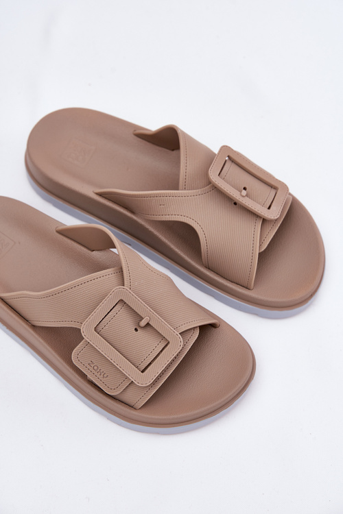 Ароматні Жіночі Сандалі З Декоративною Пряжкою Бежеві ZAXY RR285076