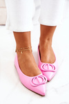 Шкіряні балетки з гострим носом Рожева Rachelle