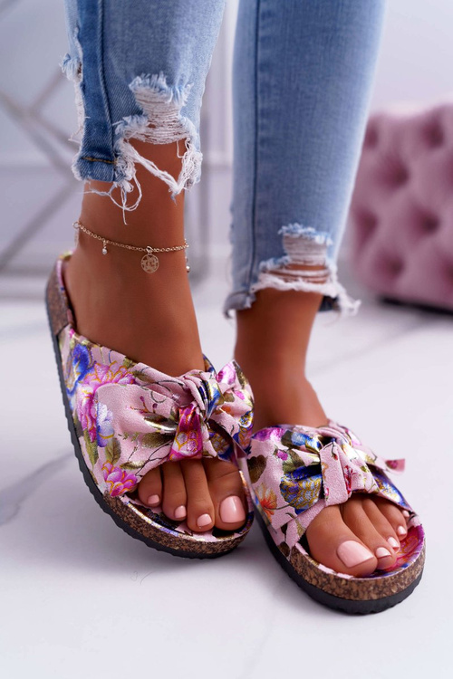 Шльопанці з пробковою підкладкою, рожеві Wendy Blossoms