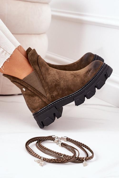 Утеплені черевики челсі темно-зелені. Гарна ідея