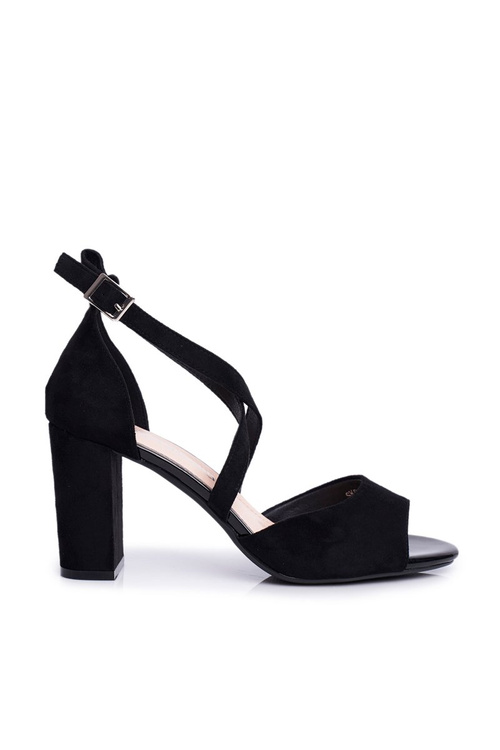 Жіночі босоніжки на шпильці Sergio Leone чорні SK865