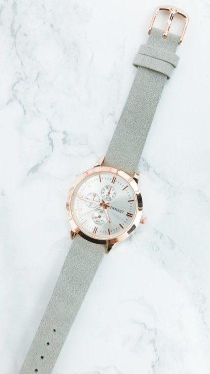 Жіночий годинник Ernest Darsi Grey Suede