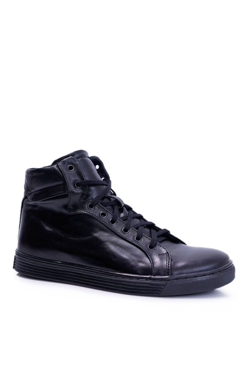 Чоловічі шкіряні тенісні кросівки Bednarek Black Edys