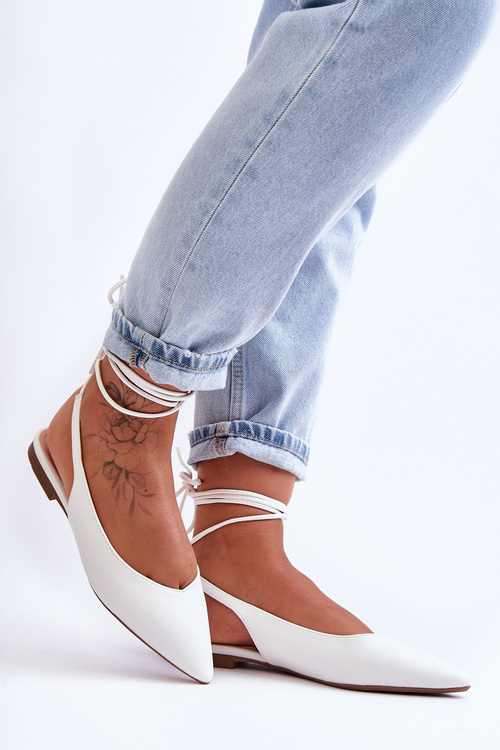 Жіночі балетки на шнурівці White Lilly Ann