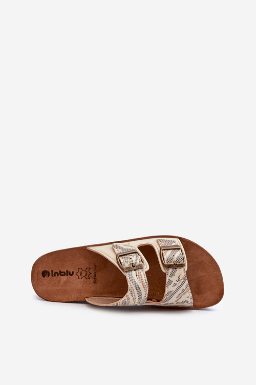 Зручні жіночі шльопанці з пряжками Inblu CP000045 Gold