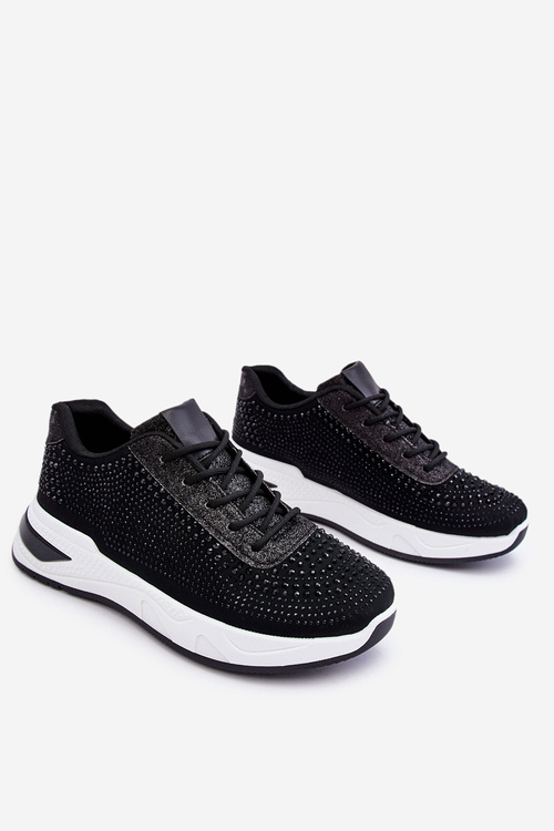 Жіночі кросівки з цирконами Чорний Raiden