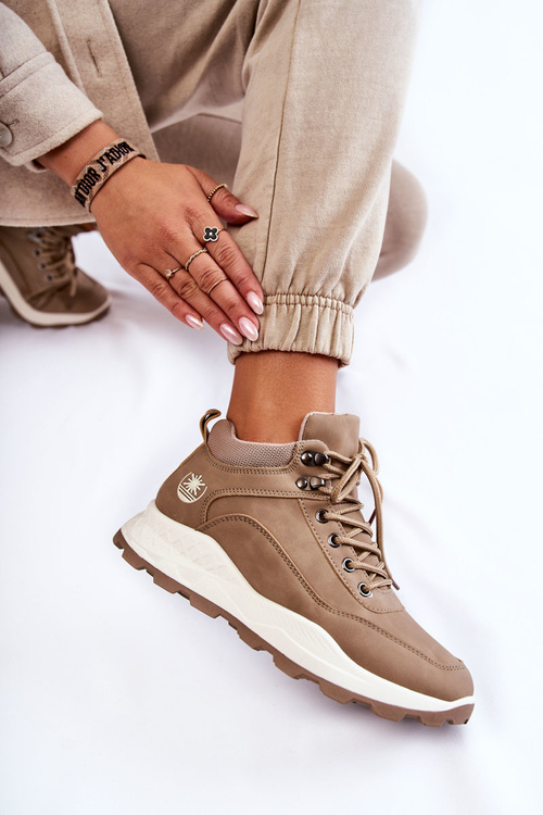 Жіночі теплі трекінгові кросівки Trappers Beige Otto