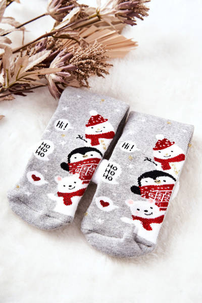 Різдвяні шкарпетки Ho Ho Ho! Сірий