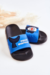 Світлі дитячі тапочки Темно-сині Sharky 