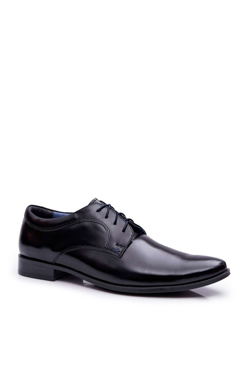 Чоловічі елегантні шкіряні туфлі Bednarek Lacquered Black Gaspare