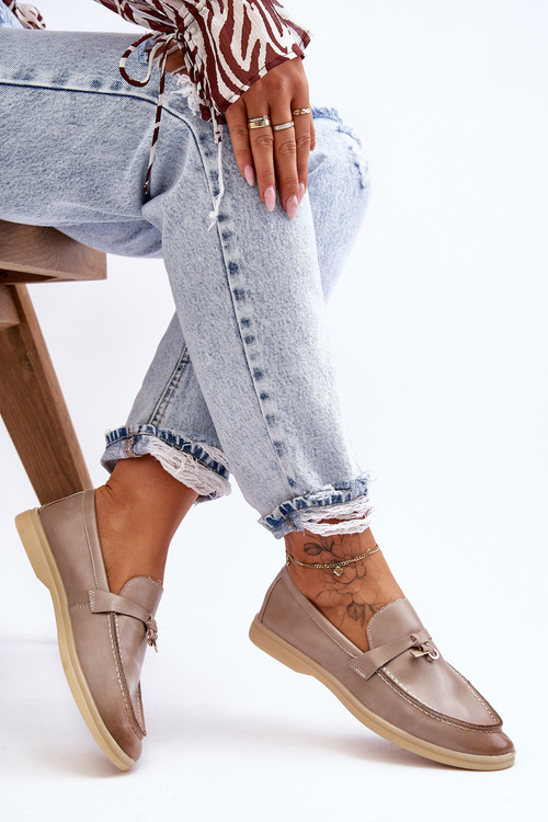 Жіночі класичні мокасини Cortez сірого кольору