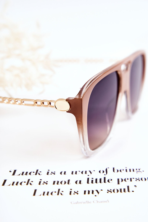 Сонцезахисні окуляри жіночі авіаційні Ombre V120013 Бежеві