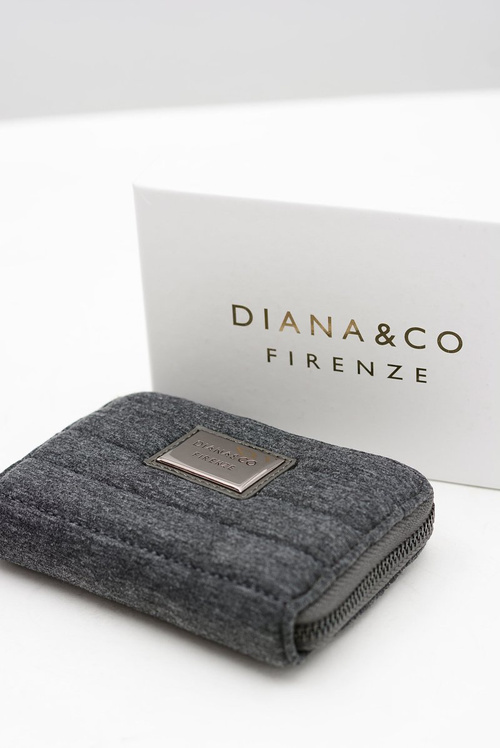 Маленький темно-сірий жіночий гаманець DIANA&CO