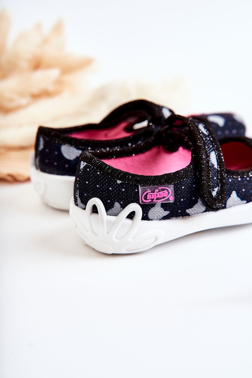 Тапочки дитячі балерини Befado з бантом 114X481 темно-синій