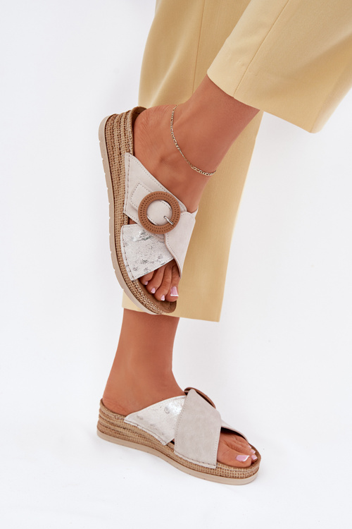 Жіночі Сандалі На Підборах З Декоративною Пряжкою Світло Бежеві Inblu RV000012