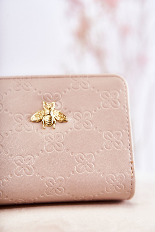 Жіночий маленький гаманець з орнаментом бежевий Sanchos