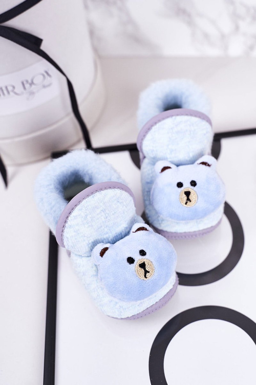 Дитячі домашні тапочки на резинці з ведмедиком Синій Пух