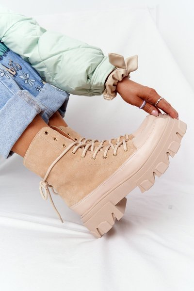 Жіночі замшеві черевики Lewski Shoes 3007-0 Sand