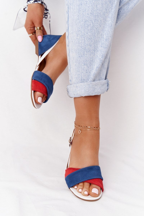 Шкіряні сандалі Maciejka 04614-17 темно-червоні