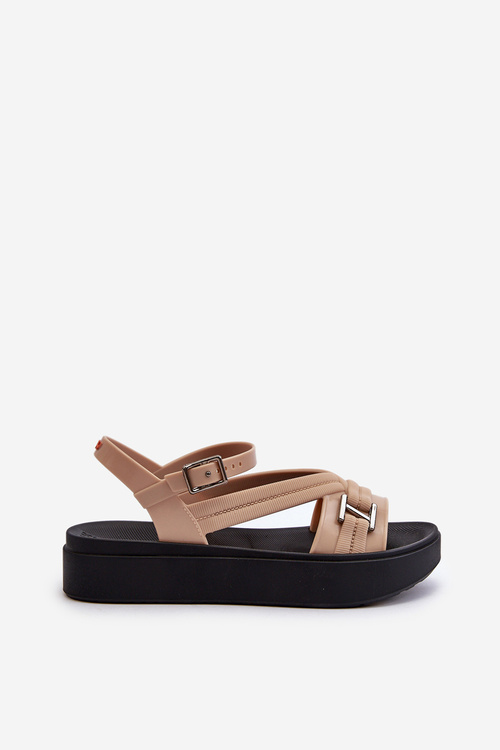 Ароматні жіночі босоніжки на платформі ZAXY LL285063 Бежеві