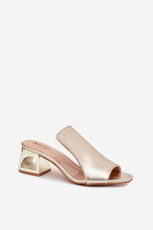 Жіночі Сандалі На Каблуках Золоті Тессіра