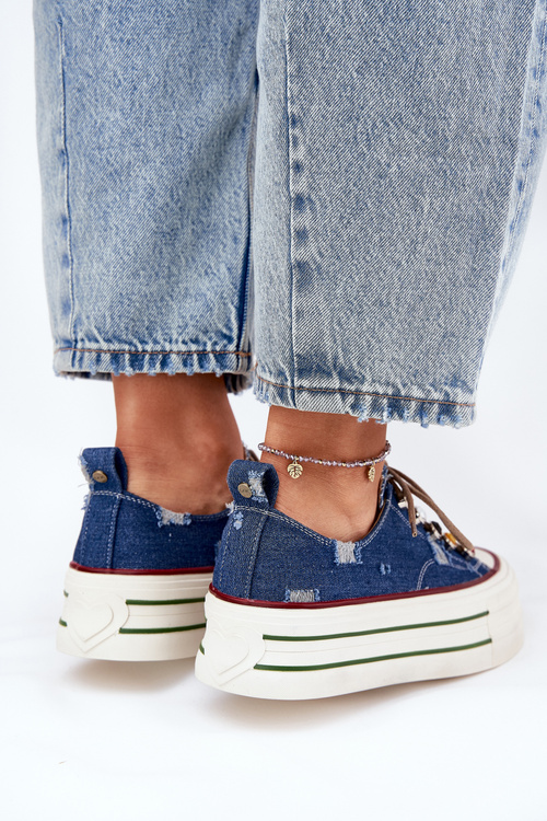 Жіночі Кросівки На Платформі GOE RR2N4103 Темно-сині