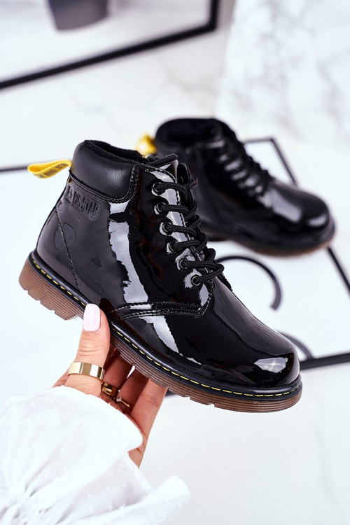 Чоботи дитячі теплі лаковані Big Star Black GG374075