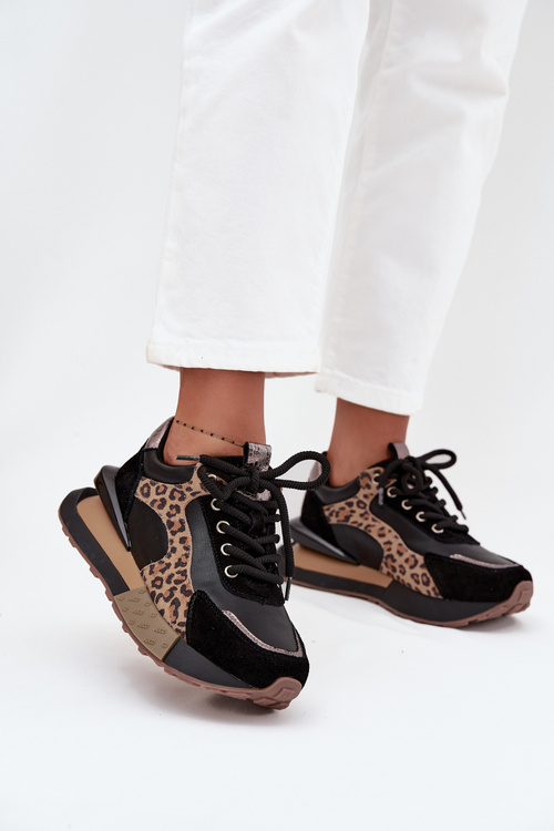 Шкіряні жіночі кросівки на платформі Panterka Artiker 55C0134 Чорний