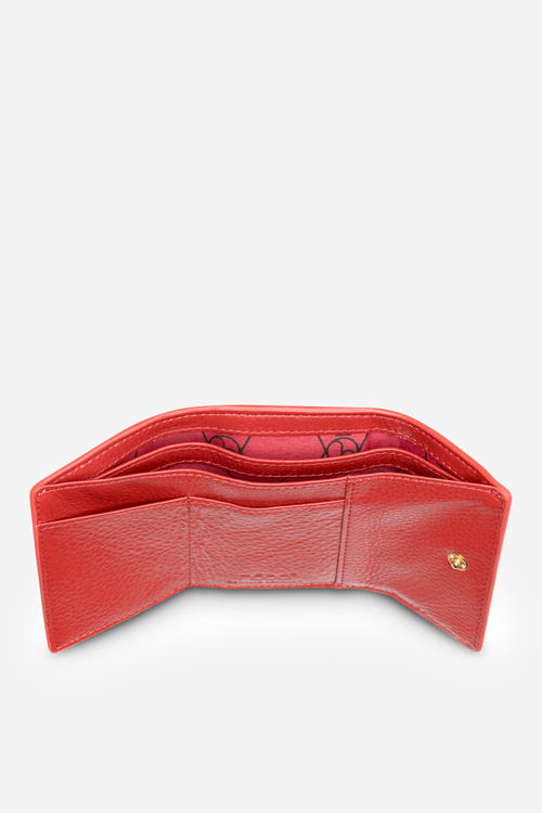Жіночий маленький гаманець з натуральної шкіри з тваринним принтом Nobo NPUR-LR0111-C005 Червоний