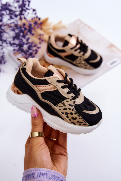 Дитяче спортивне взуття Кросівки чорно-бежеві Kizzie