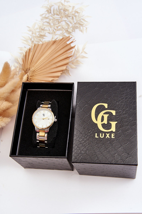 Жіночий сталевий водонепроникний годинник GG Luxe Gold-Silver
