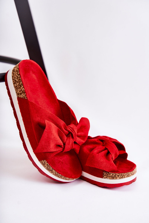 Тапочки на платформі, червоні, такі зручні