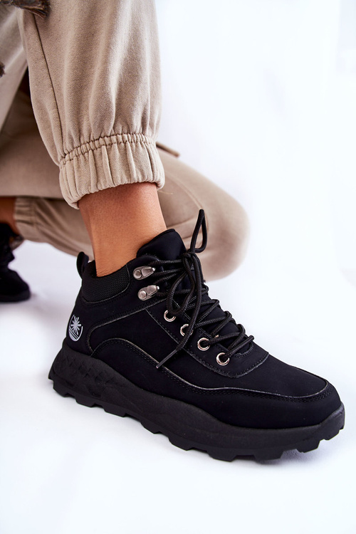 Жіночі теплі трекінгові черевики Trappers Black Otto