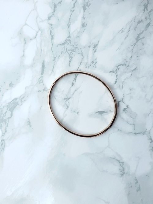 Жіночий сталевий браслет з цирконами Рожеве золото Ursa