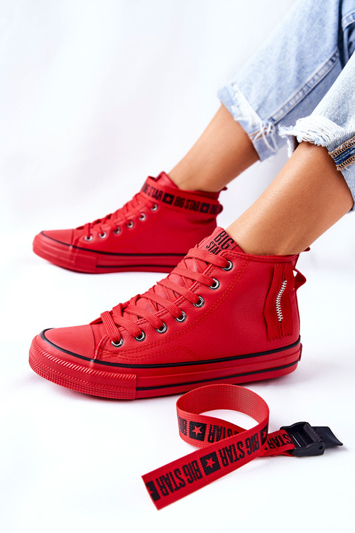 Кросівки на високих підборах Big Star GG274028 Червоні