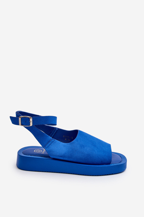 Зручні жіночі босоніжки на платформі кольору Blue Rubie