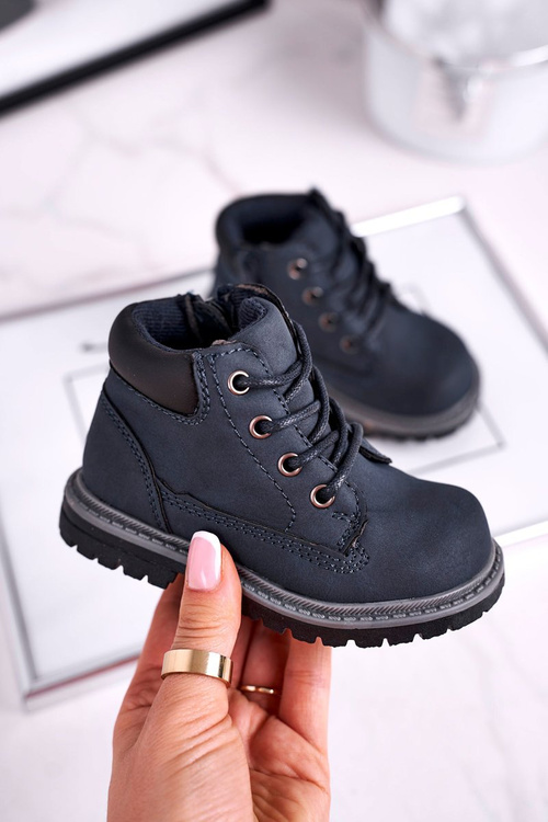 Чоботи дитячі теплі темно-сині Moa