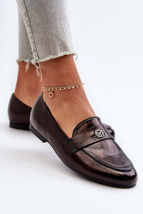 Жіночі лофери на плоскій підошві бежеві Sylvaine