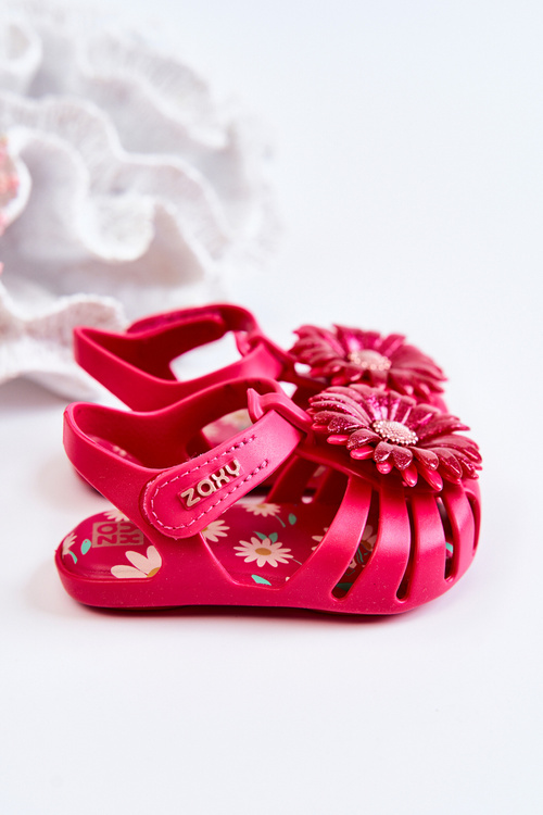 Дитячі босоніжки на липучці Аромат ZAXY JJ385030 Темно-рожевий