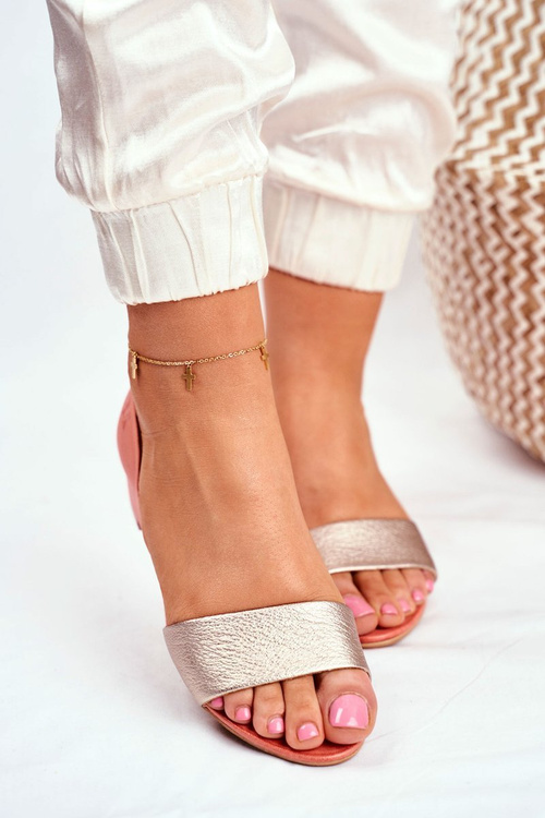 Шкіряні сандалі Maciejka 1971-48 Персик