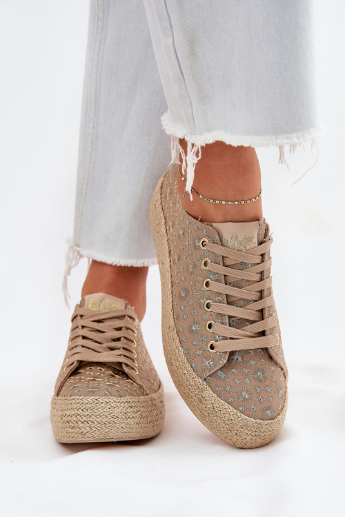 Візерункові Жіночі Кросівки На Платформі З Плетінням Lee Cooper LCW-25-08-3646L Khaki