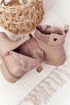 Чоботи дитячі з паєтками Бежеві іриски