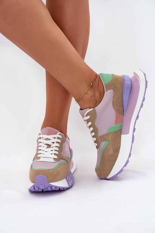 Замшеві Жіночі Кросівки На Платформі Big Star RR274815 HI-POLY SYSTEM Рожеві