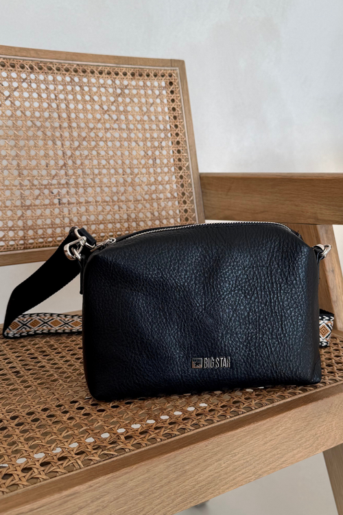 Маленька Сумка З Декоративним Ремінцем Big Star OO574091 Чорна